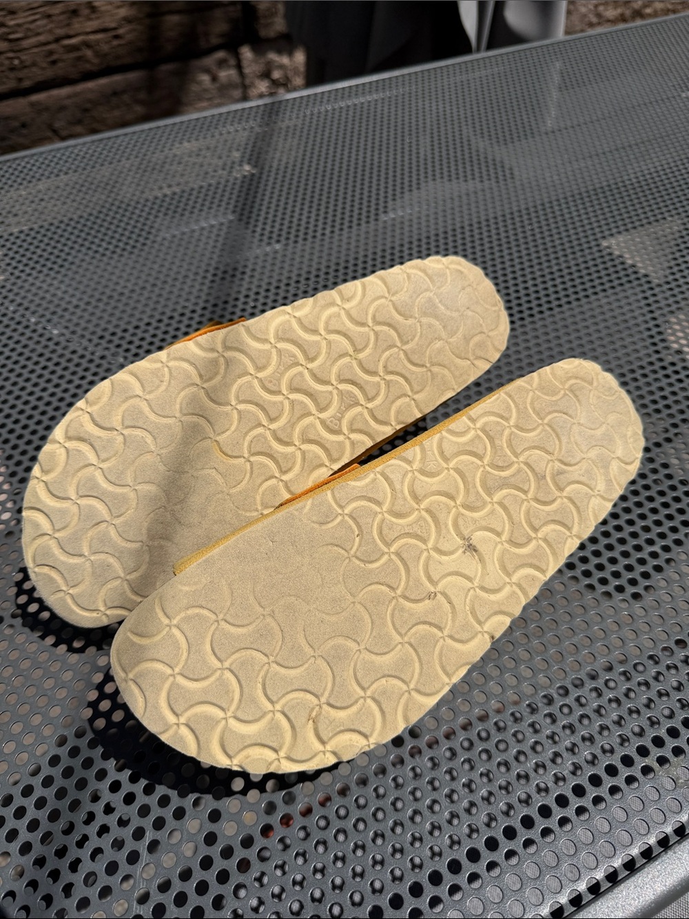 Birkenstock Yellow Kyoto Soft Footbed Slides - 42 Narrow - Picture 6 of 9